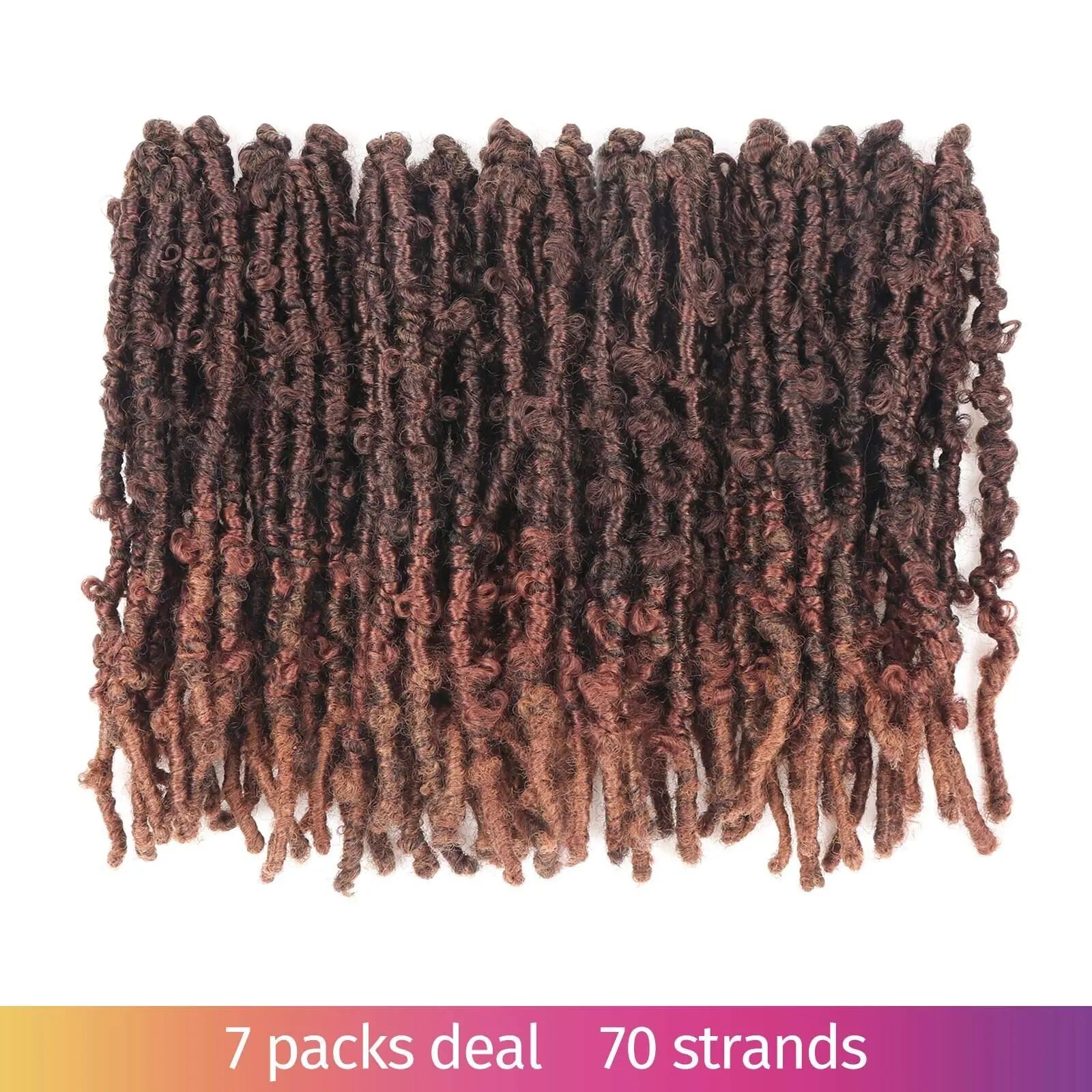 Toyotress Distressed Butterfly Locs Pre-twisted Distressed Synthetic Crochet Hair